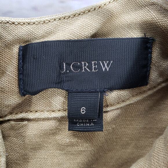J.CREW Women's Linen Blend Lace Up Cargo Dress Size 6 - Picture 9 of 14